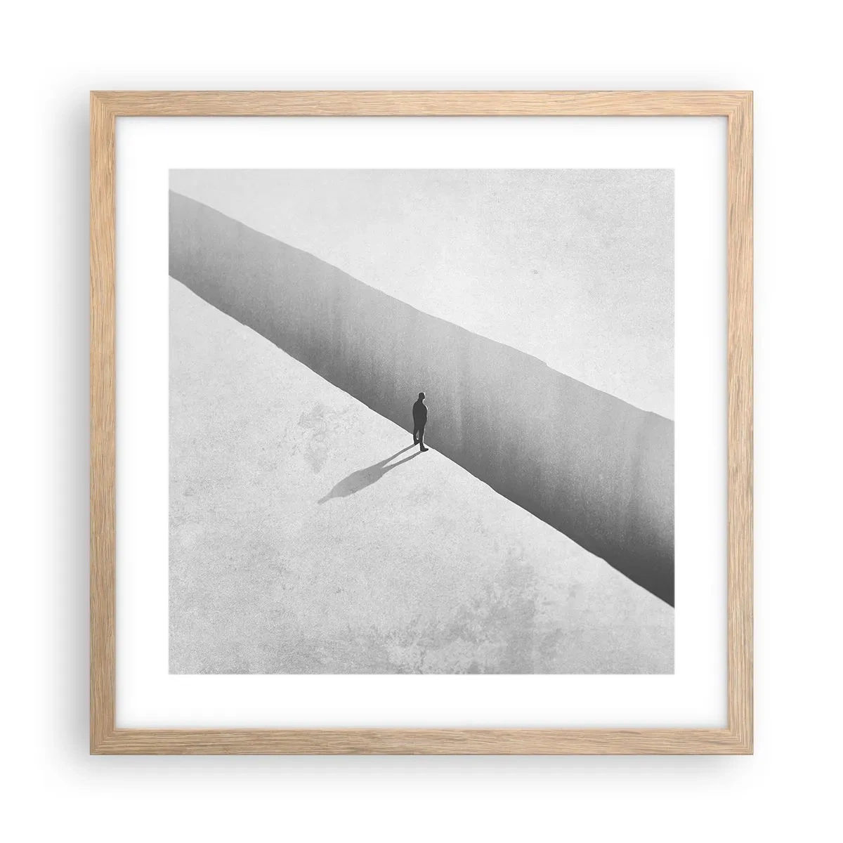 Poster in light oak frame - Clear Goal - 40x40 cm