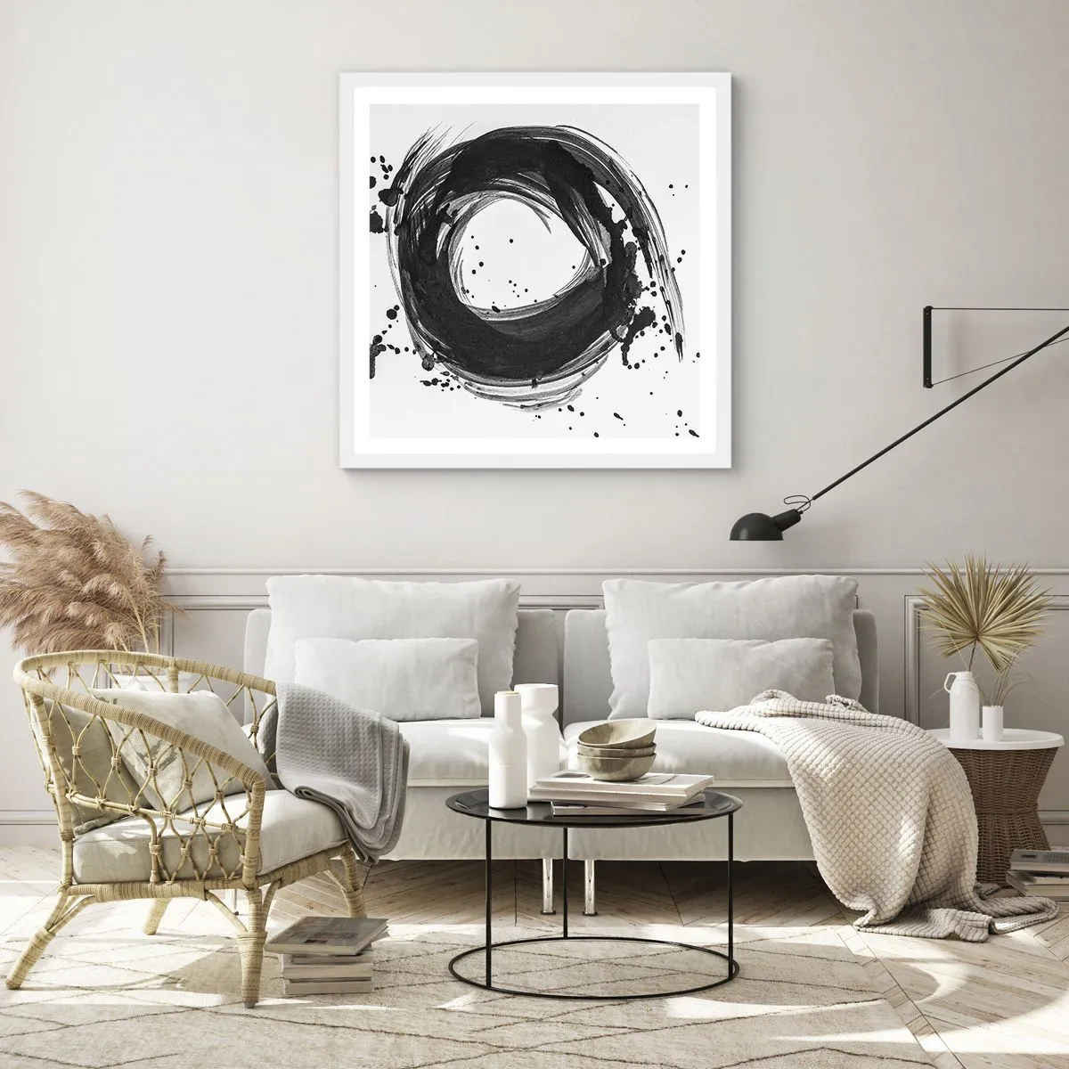 Poster in white frmae - Whirl of Creation - 50x50 cm