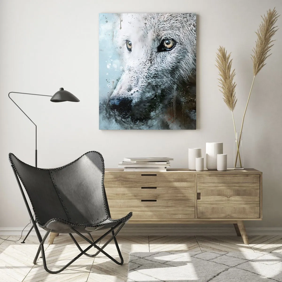 Glass picture - Meet Wolf Soul - 80x120 cm