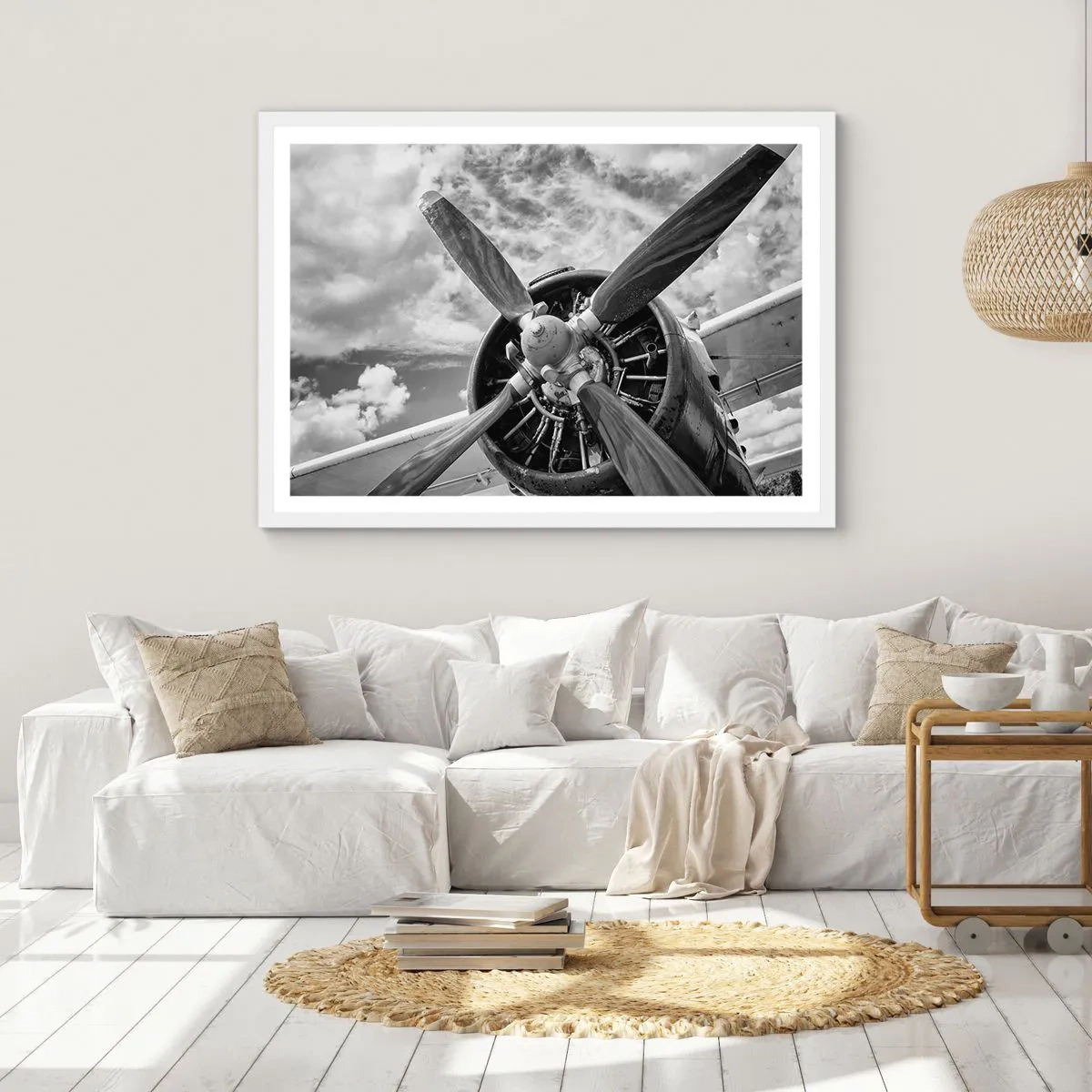 Poster in white frmae - Conquerer of the Skies - 91x61 cm