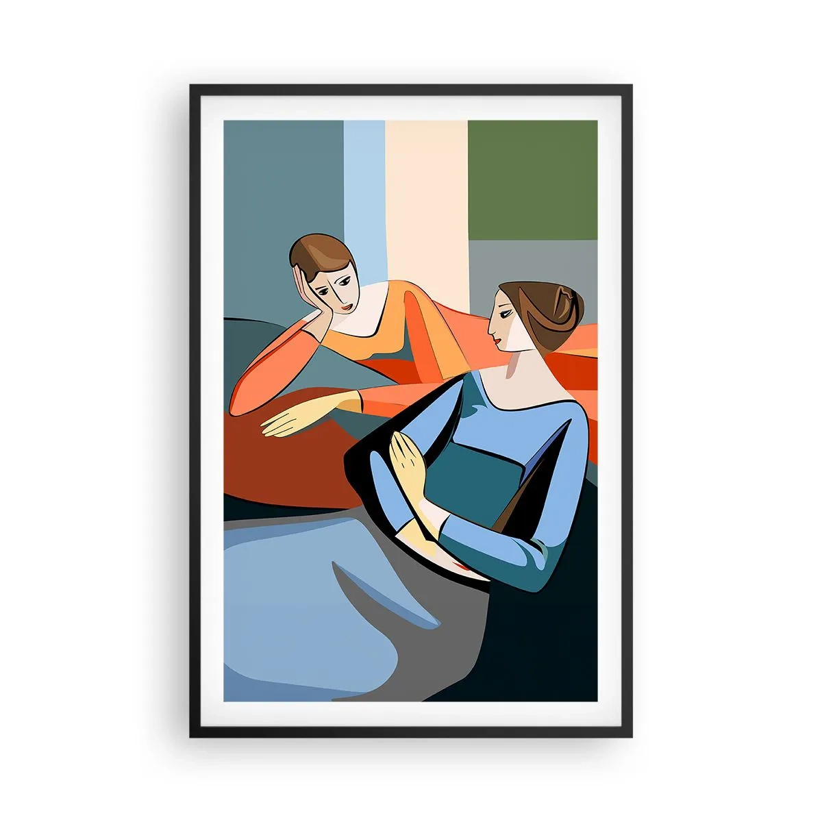 Poster in black frame - Time for Confession - 61x91 cm