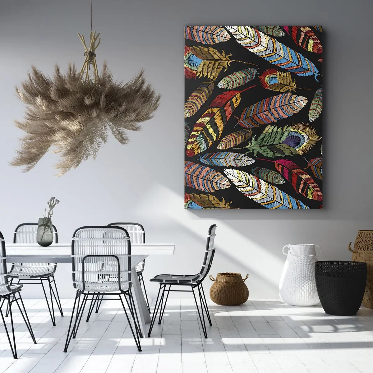 Canvas picture - Bird Carnival - 80x120 cm