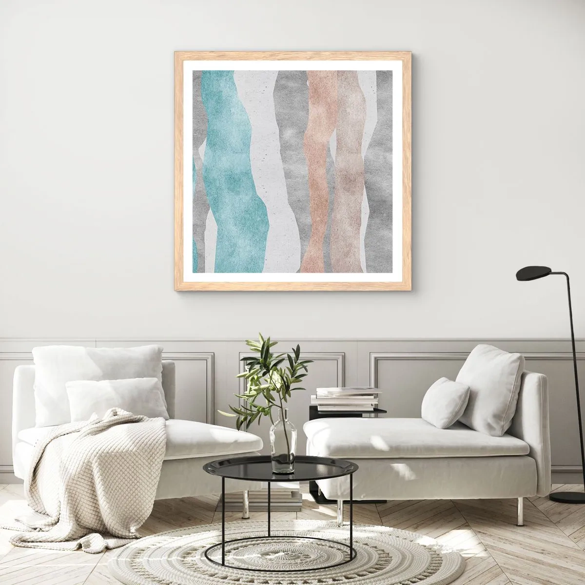 Poster in light oak frame - Study of Continuity - 30x30 cm