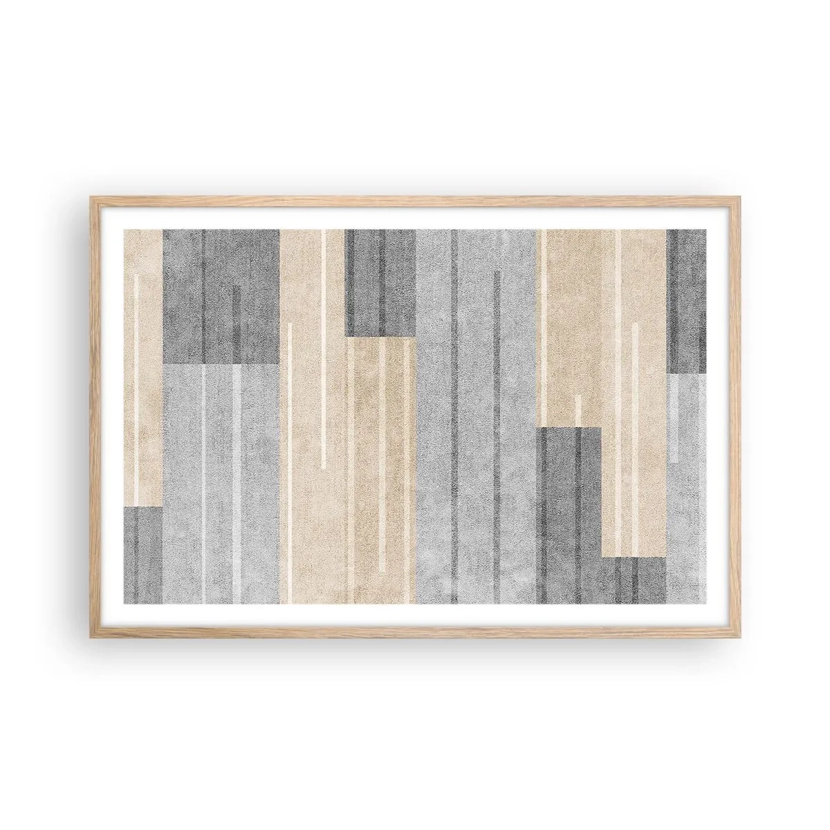 Poster in light oak frame - Composition: Keep Upright - 91x61 cm