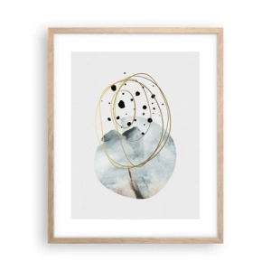 Poster in light oak frame - In the Embrace of Space - 40x50 cm