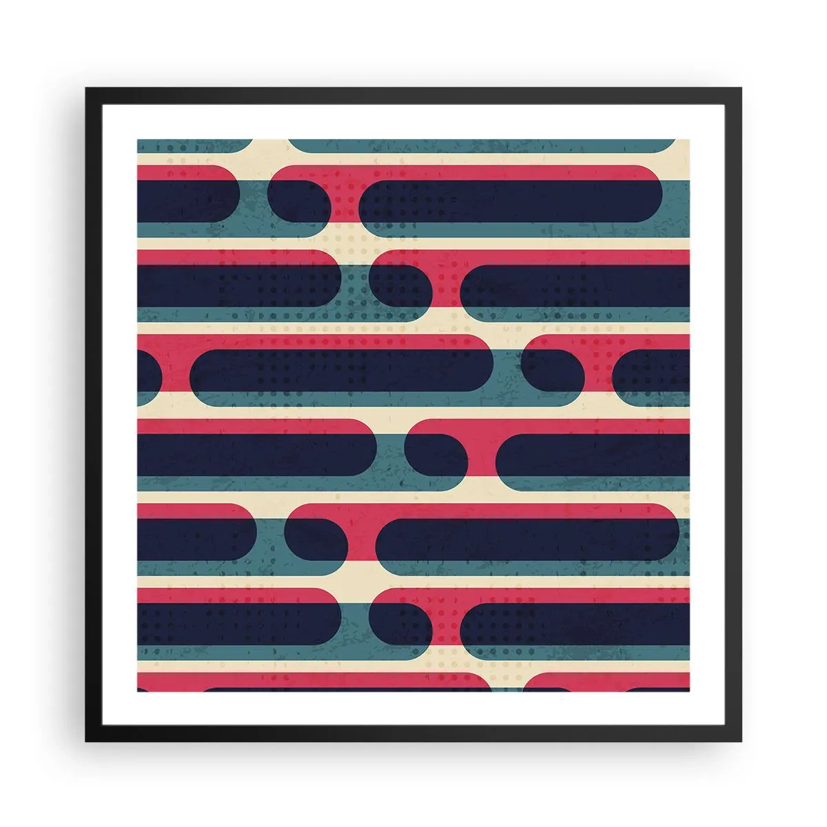 Poster in black frame - Inwards and Forwards - 60x60 cm