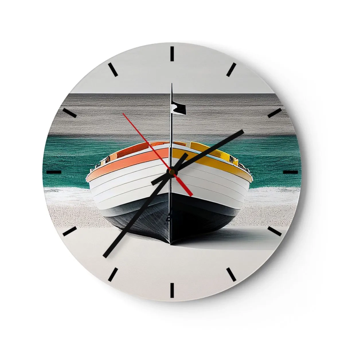 Wall clock - Clock on glass - In Its Place - 40x40 cm