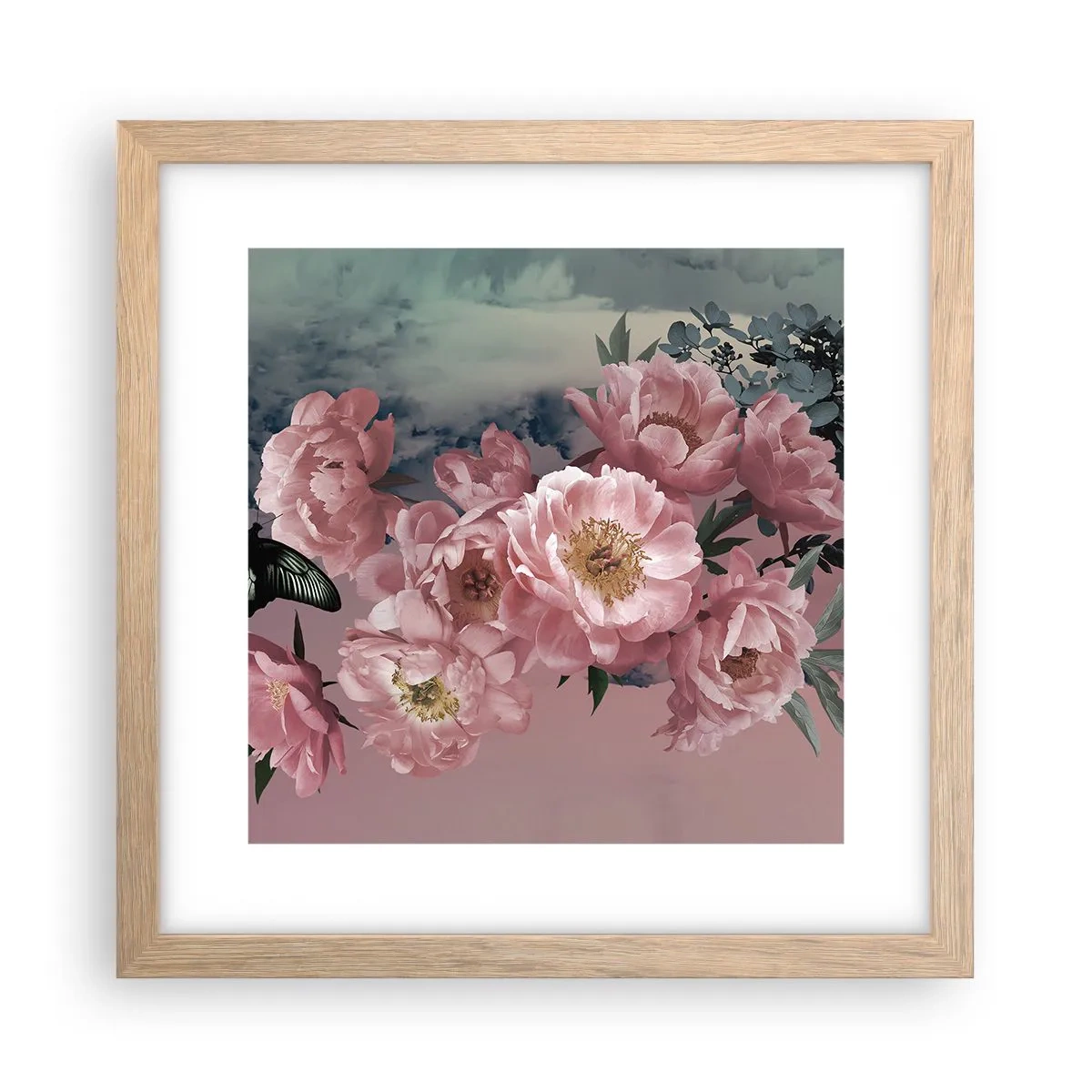 Poster in light oak frame - Peak of Romanticism - 30x30 cm