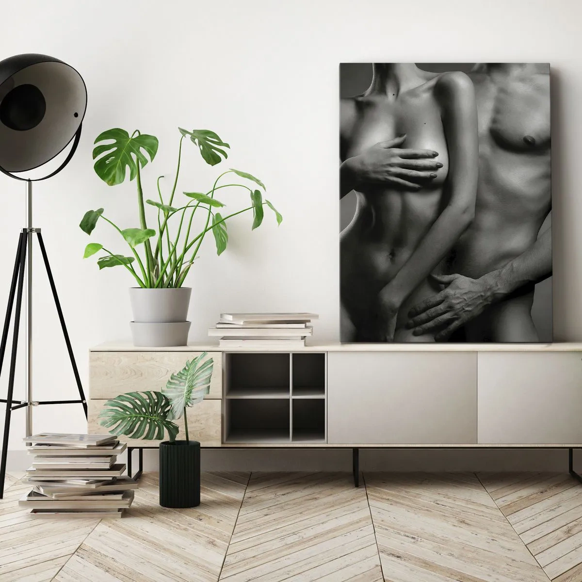 Canvas picture - Adam and Eve - 45x80 cm