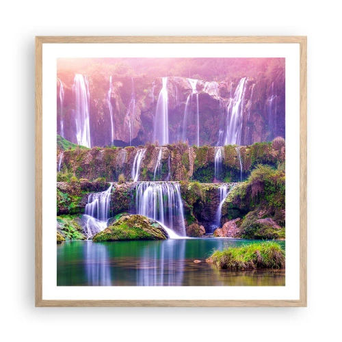 Poster in light oak frame - Stairway to Heaven - 60x60 cm