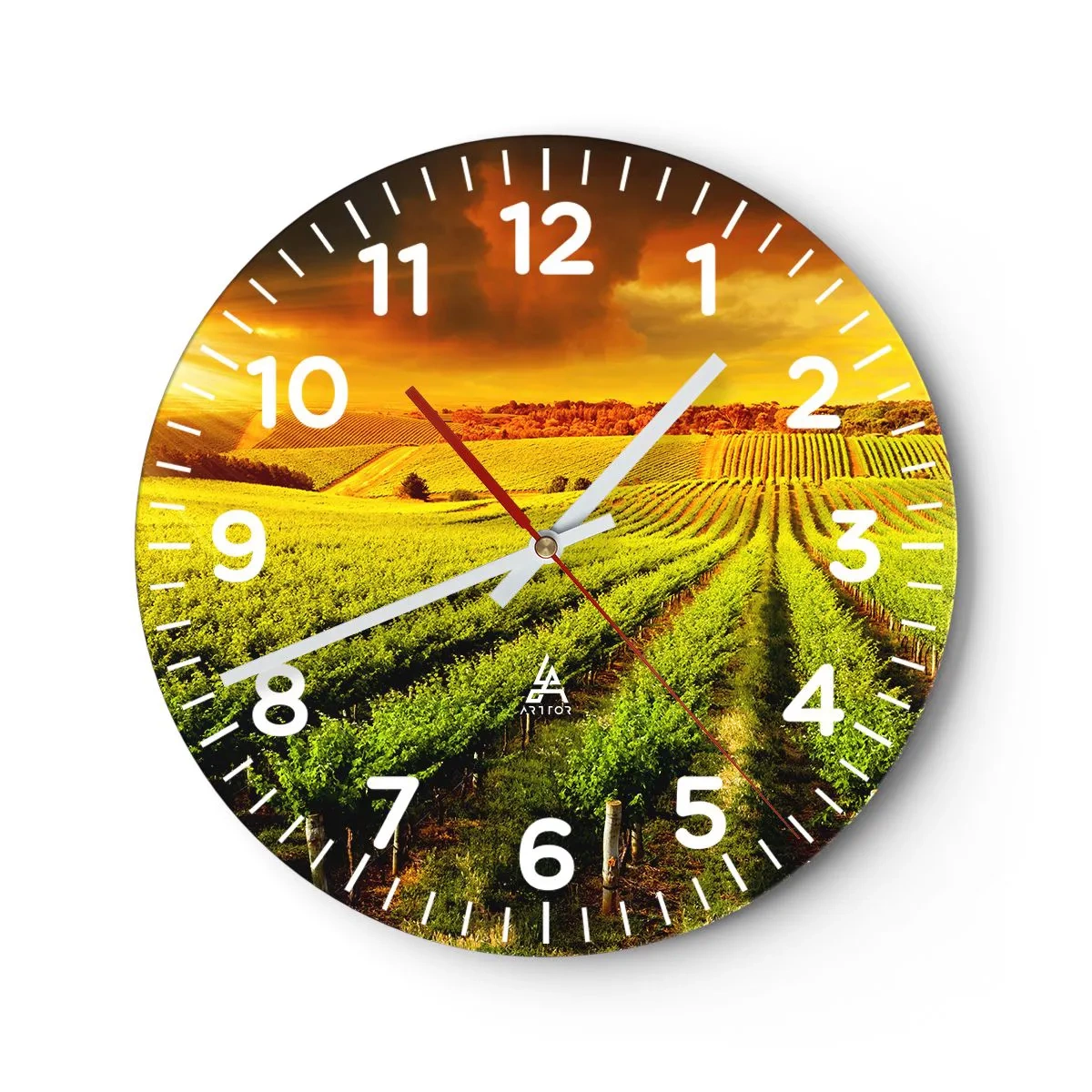 Wall clock - Clock on glass - Under Australian Sun - 40x40 cm