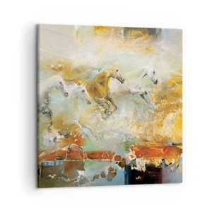 Canvas picture - Gallopping through the World - 50x50 cm