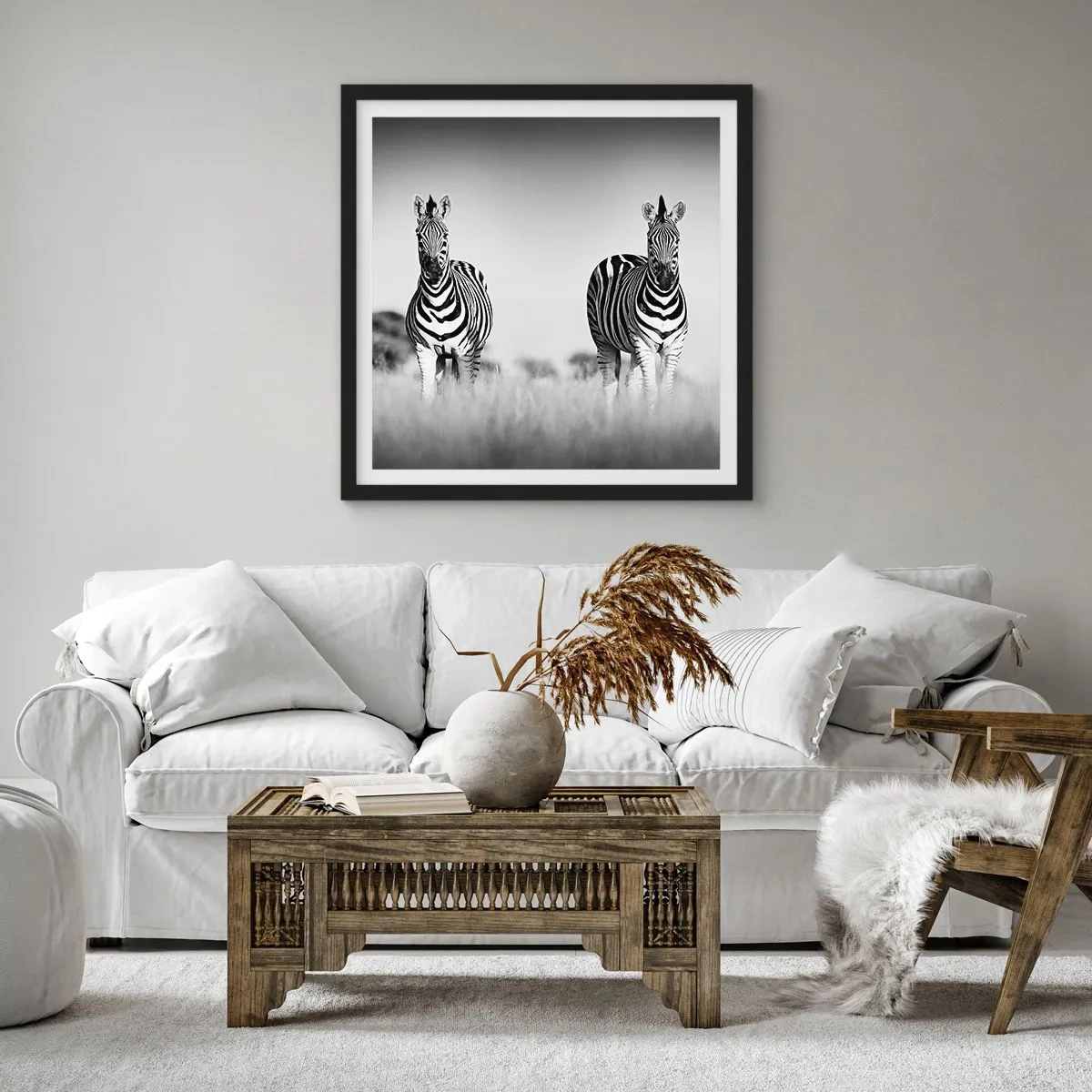 Poster in black frame - After All the World is Black and White - 30x30 cm