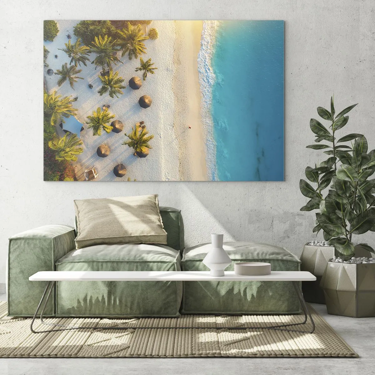 Glass picture - Welcome to Paradise - 120x80 cm