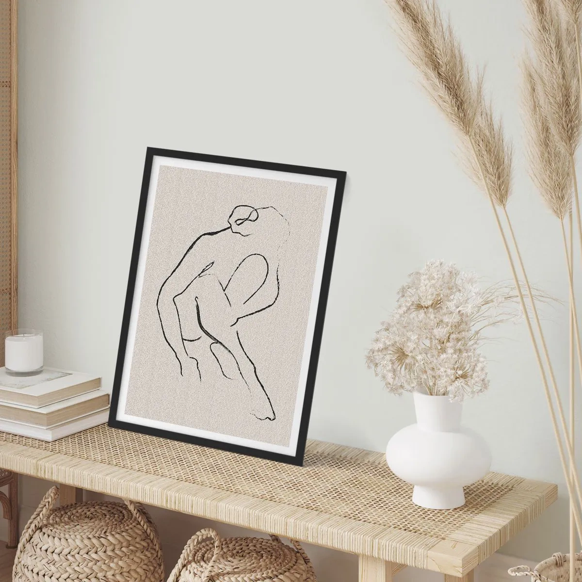 Poster in black frame - Intimate Sketch - 40x50 cm