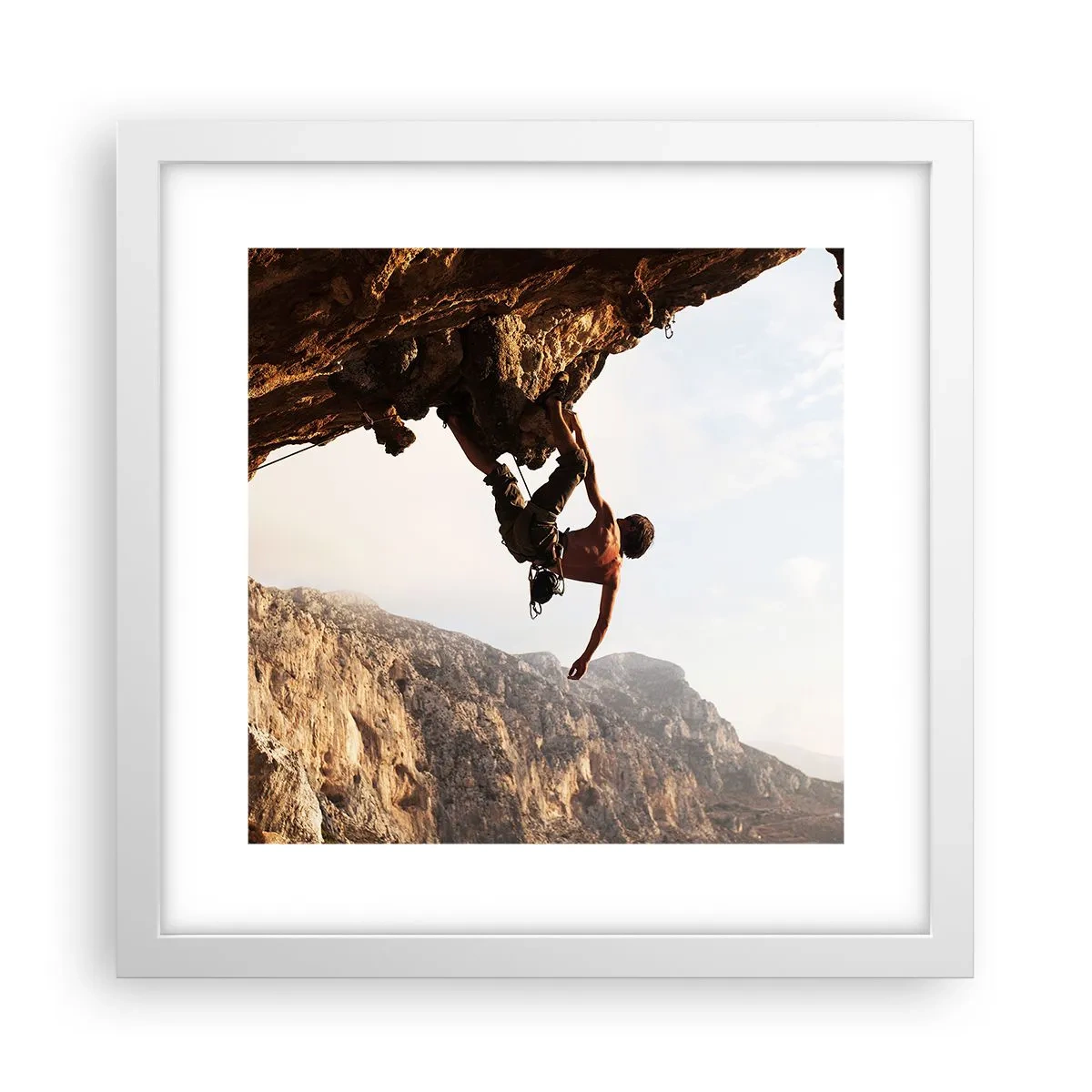 Poster in white frmae - The Whole World on a Sharp Cliff - 30x30 cm