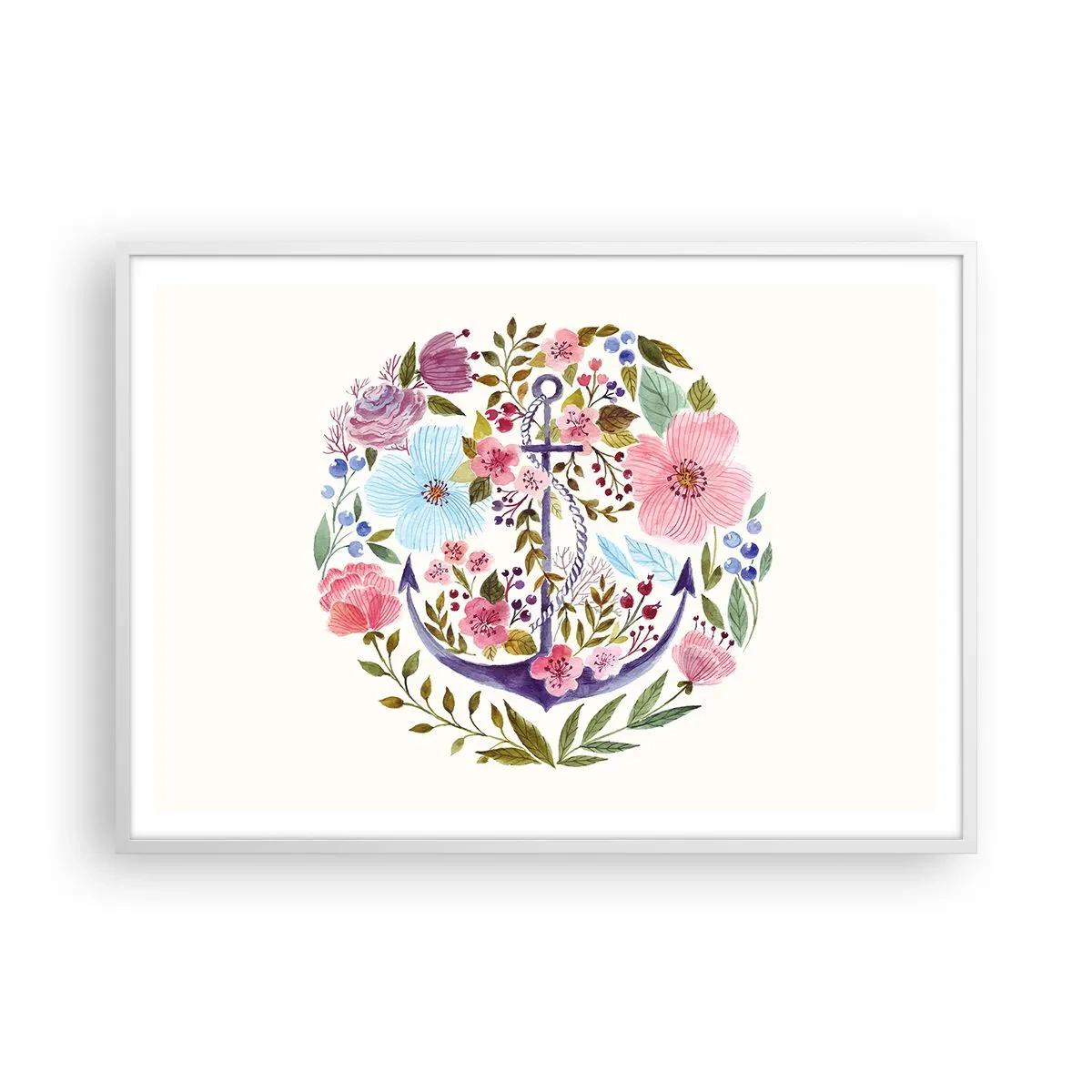 Poster in white frmae - Good Dream of a Sailor - 100x70 cm