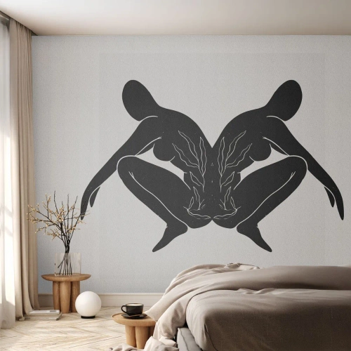 Self-Adhesive Photo Wallpaper Deluxe Sticker - Mutual Soul - People, Minimalistic, Twins - 300x210 cm