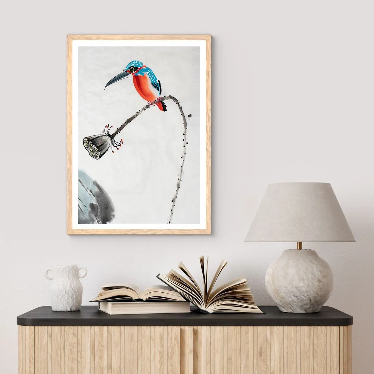 Poster in light oak frame - Life of a Meadow - 30x40 cm