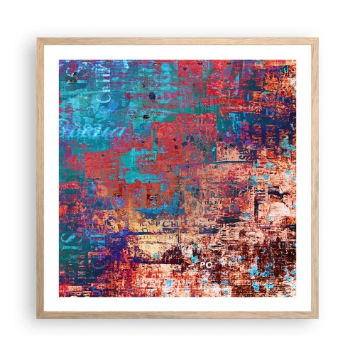 Poster in light oak frame - Memory and Oblivion - 60x60 cm