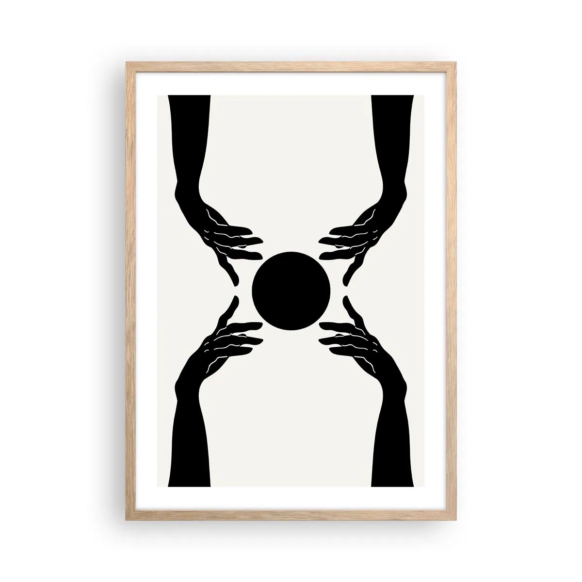 Poster in light oak frame - Secret Sign - 50x70 cm