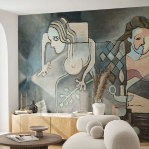 Self-Adhesive Photo Wallpaper Deluxe Sticker - Mosaic of Spirit and Substance - Abstraction, Cubism, People - 350x256 cm
