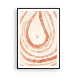 Poster in black frame - Coral Circles - Composition - 70x100 cm