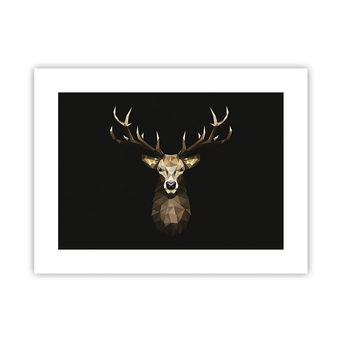 Poster - Cubist Deer - 40x30 cm