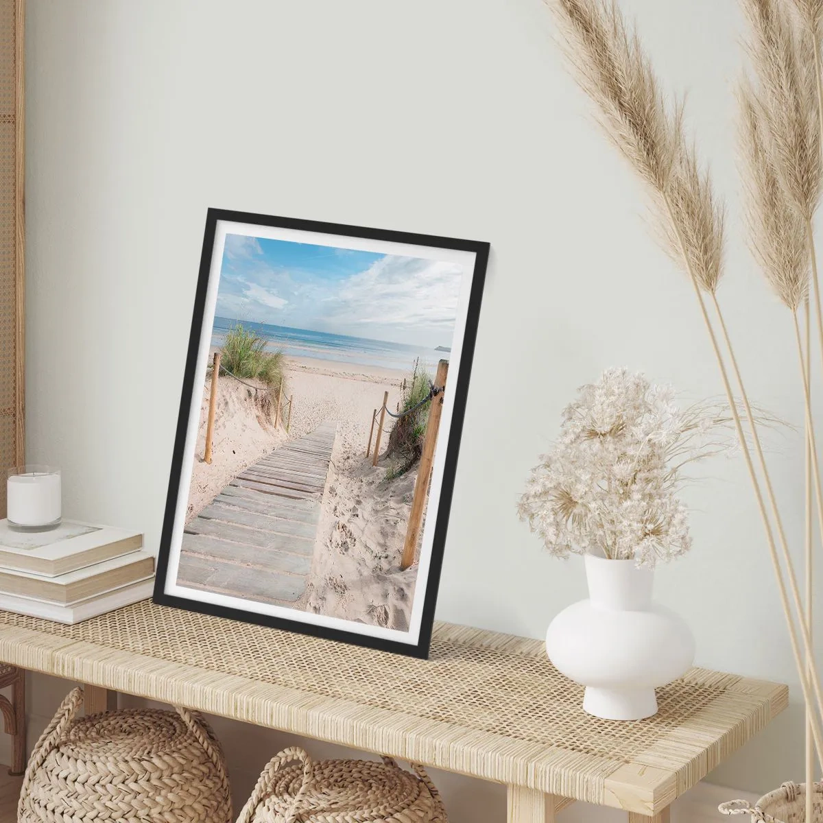 Poster in black frame - Until the Horizon - 40x50 cm