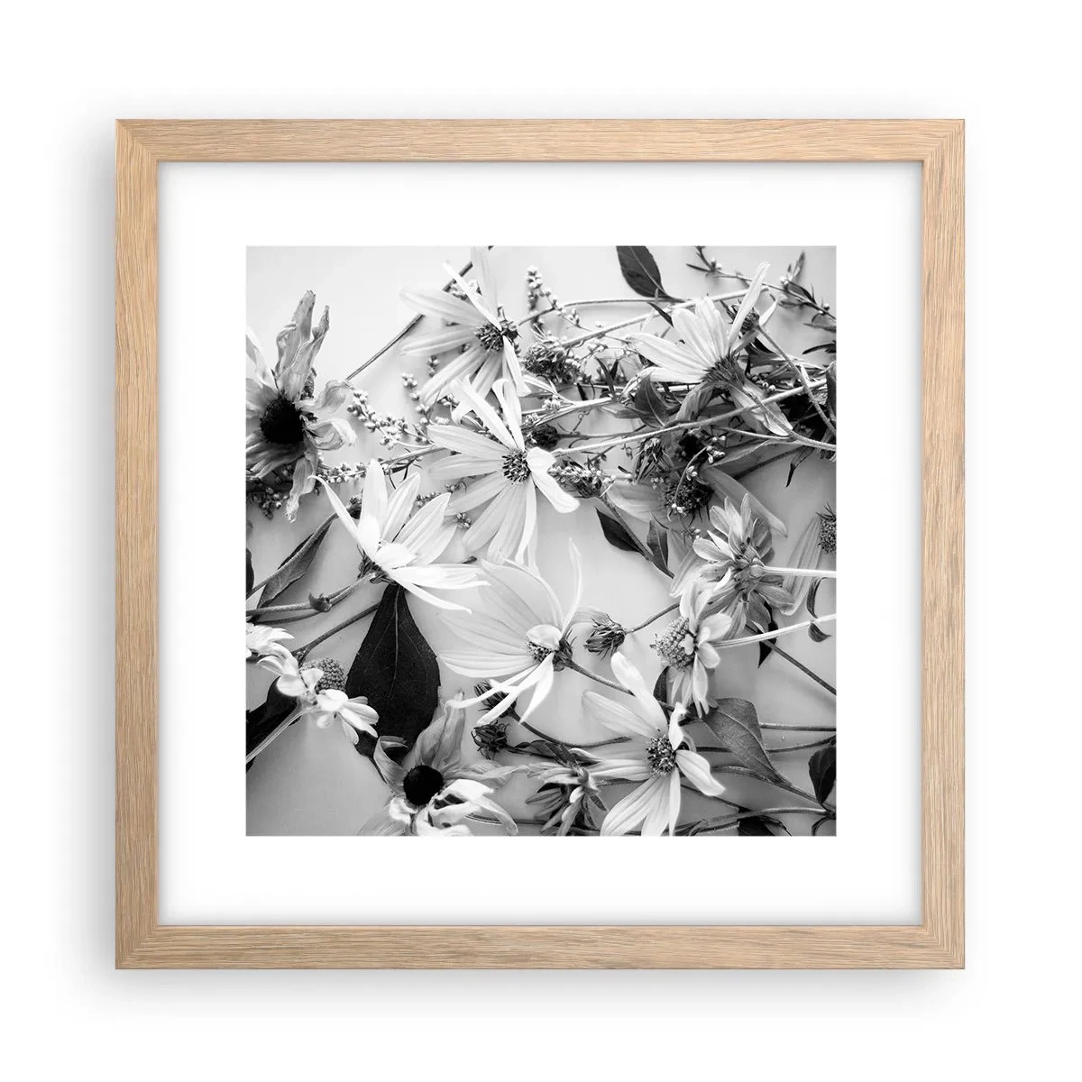 Poster in light oak frame - No-Bouquet of Flowers - 30x30 cm