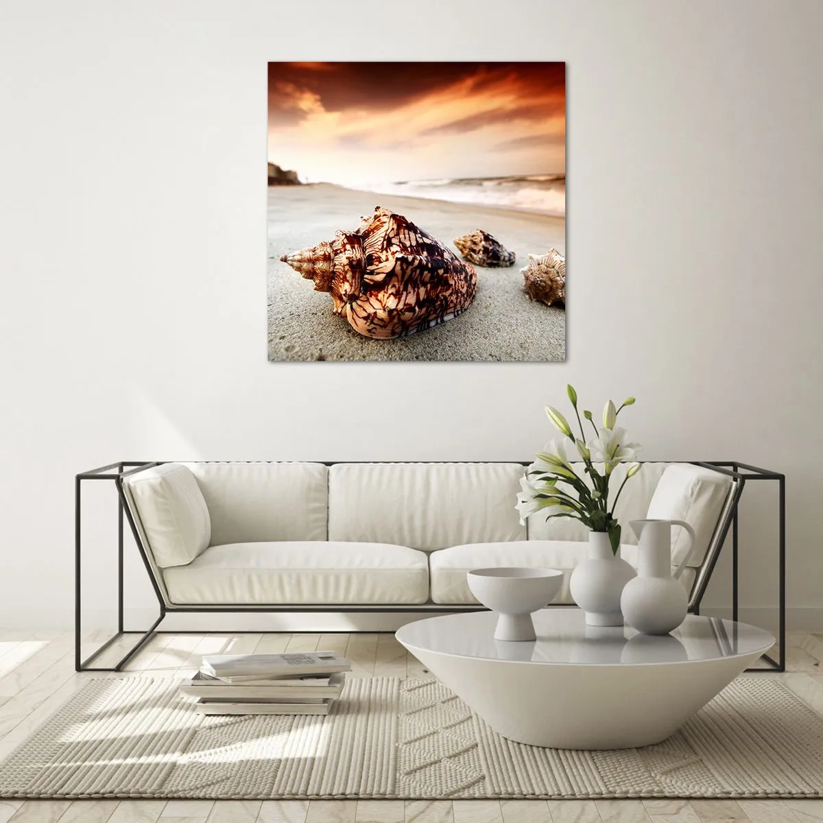 Glass picture - Expelled by Waves - 60x60 cm