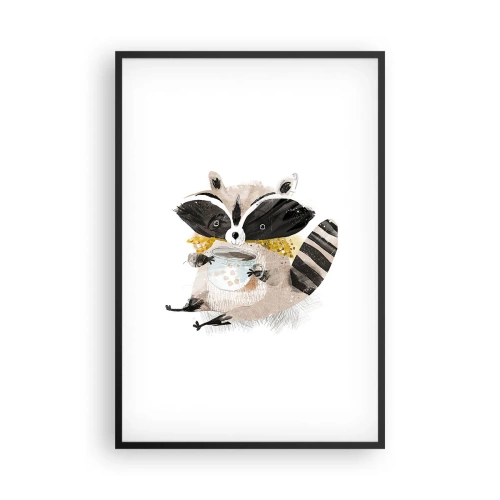 Poster in black frame - My Friend Raccoon - 61x91 cm