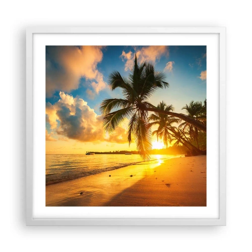 Poster in white frmae - Caribbean Dream - 50x50 cm