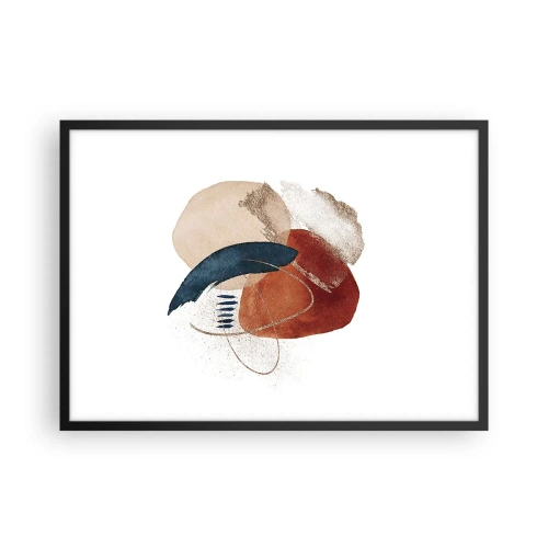 Poster in black frame - Oval Composition - 70x50 cm