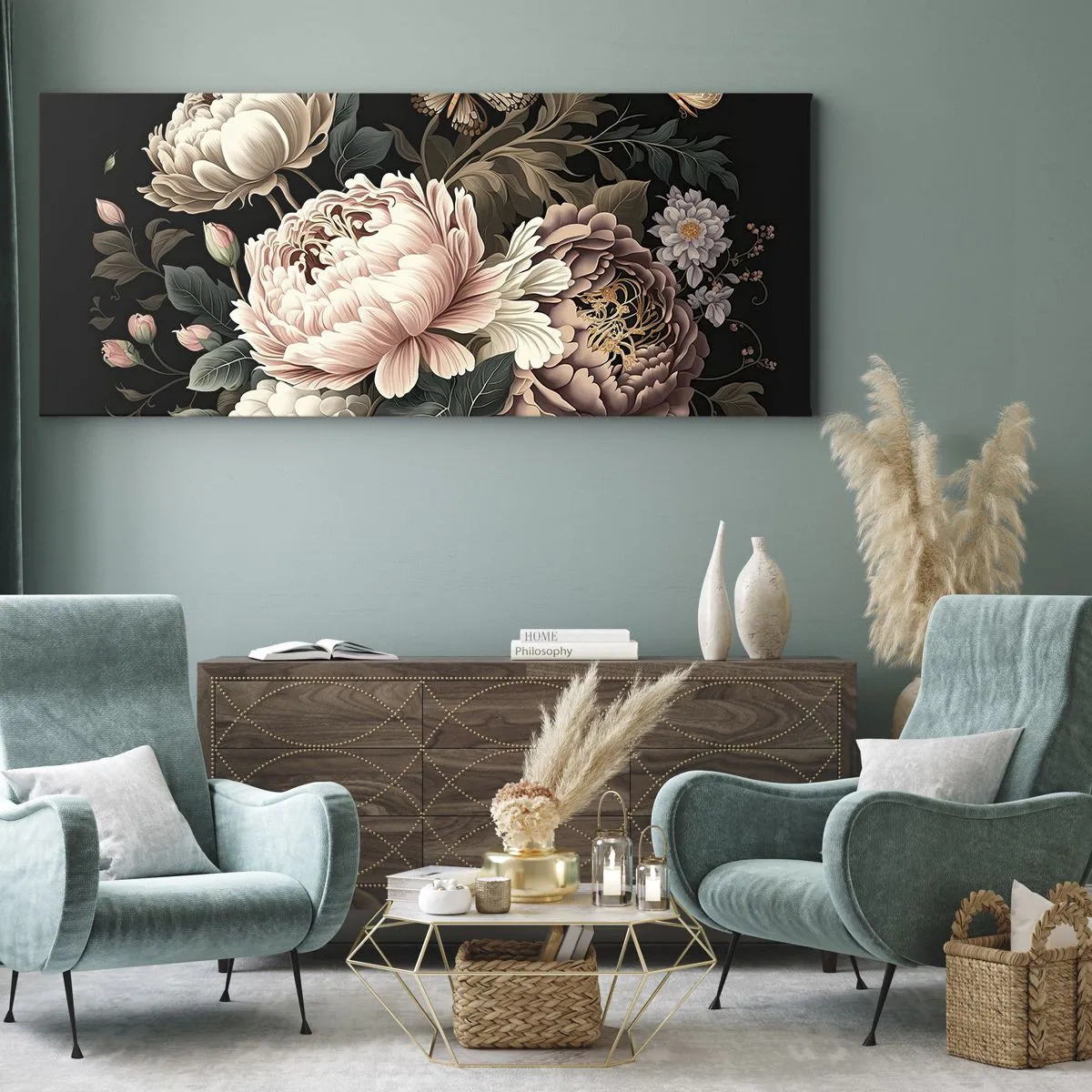 Canvas picture - Baroque Style - 90x30 cm