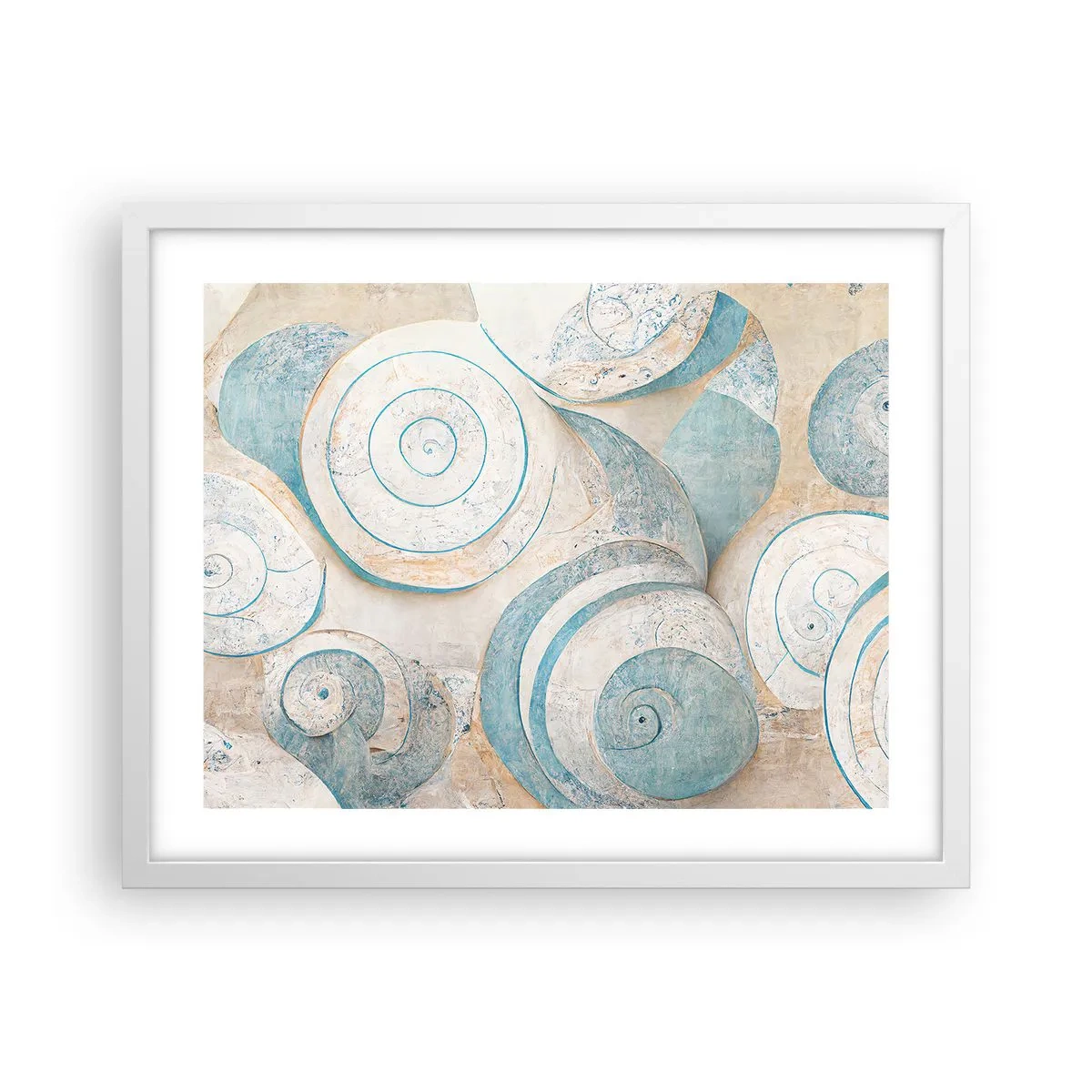 Poster in white frmae - What Does a Shell Hide? - 50x40 cm