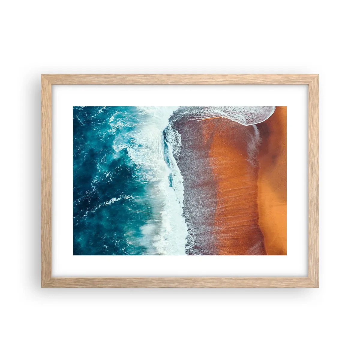 Poster in light oak frame - Touch of the Ocean - 40x30 cm