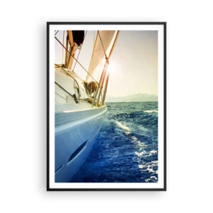 Poster in black frame - In Search of Adventure - 70x100 cm