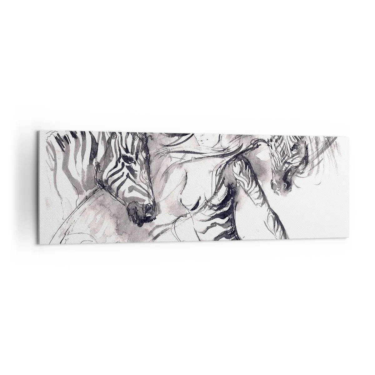 Canvas picture - Dancing With Zebras - 160x50 cm