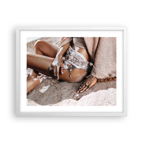 Poster in white frmae - Thrown Out by the Waves - 50x40 cm