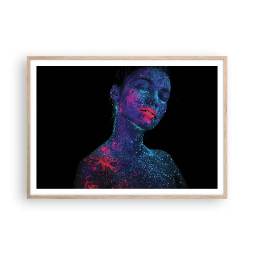 Poster in light oak frame - In Stardust - 100x70 cm