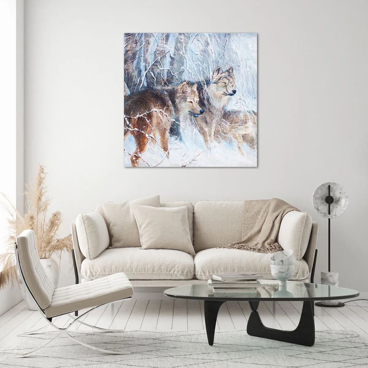 Glass picture - Watch out! It Is Coming - 60x60 cm