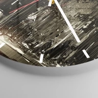 Clock face with lines