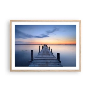 Poster in light oak frame - Calm of a Quiet Dusk - 70x50 cm