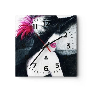 Wall clock - Clock on glass - Always a Secret - 40x40 cm