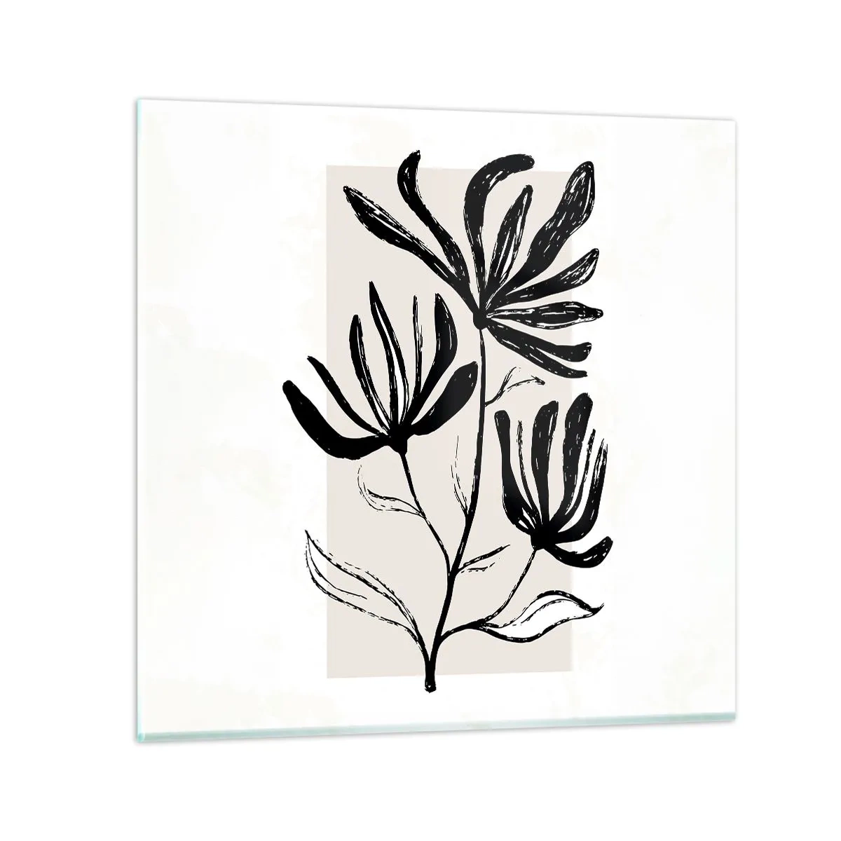 Glass picture - Sketch for a Herbarium - 60x60 cm