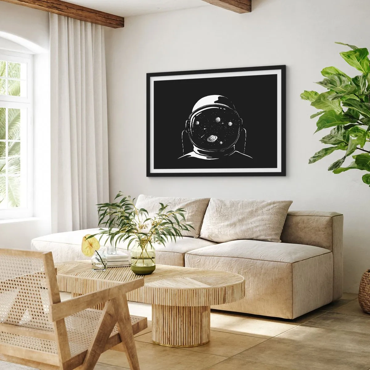 Poster in black frame - Quite a View - 70x50 cm