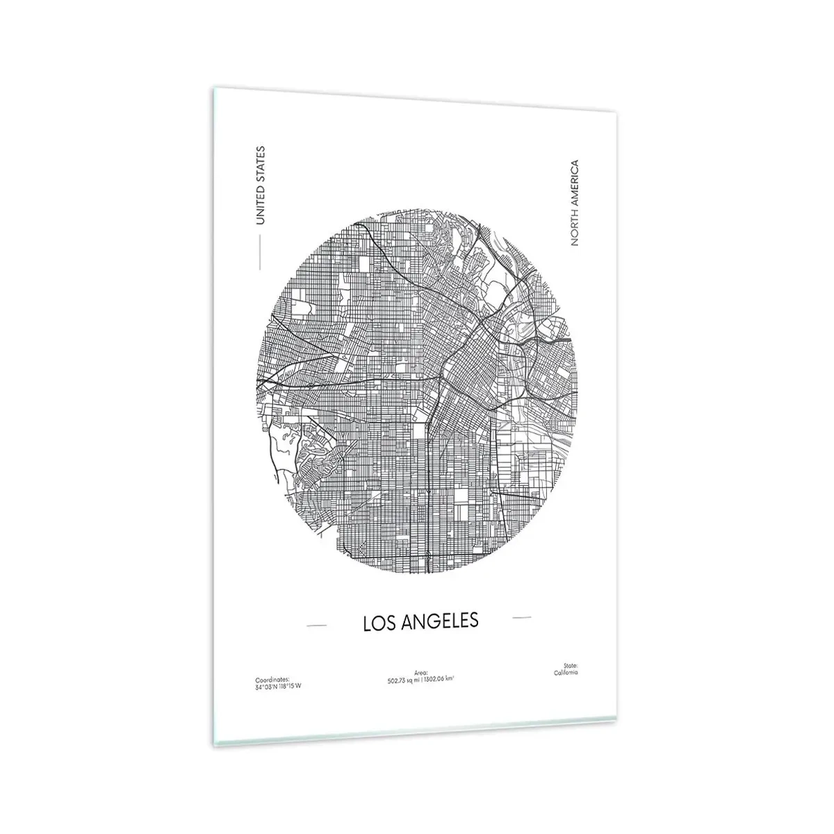 Glass picture - Anatomy of Los Angeles - 80x120 cm