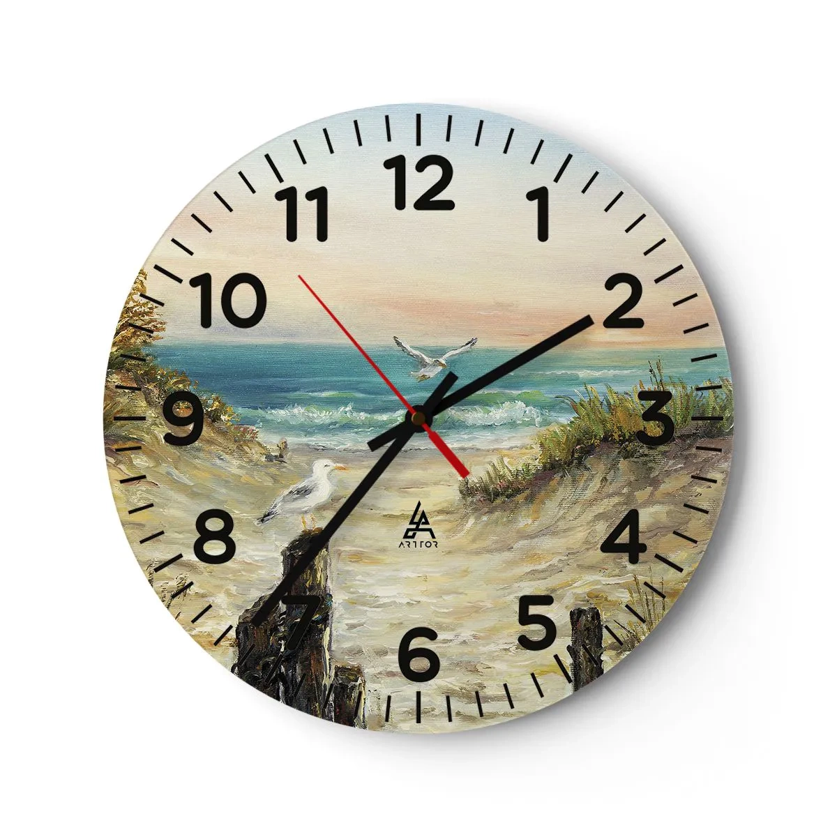 Wall clock - Clock on glass - Airless Retreat - 30x30 cm