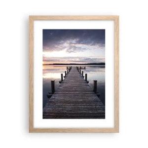 Poster in light oak frame - Quiet Border of Night and Day - 30x40 cm